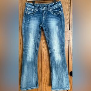 Miss Me Distressed Blue Boot Cut Jeans